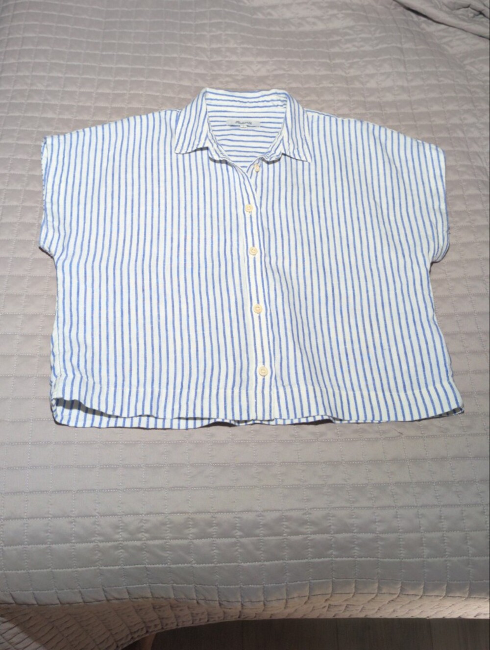 Madewell 100% striped linen S